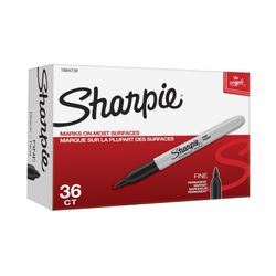 Sharpie Permanent Marker Fine Black Box 36