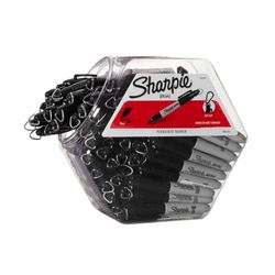 Sharpie Permanent Marker Fine Bullet Mini Black Canister 72