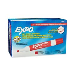 Expo Whiteboard Marker Bullet Red Box 12