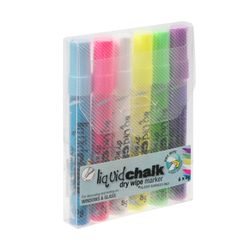 Artline Liquid Chalk Marker Dry Wipe Assorted 4mm Wallet 6