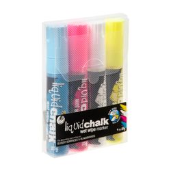 Texta Liquid Chalk Marker Wet Wipe Assorted 15mm Wallet 4