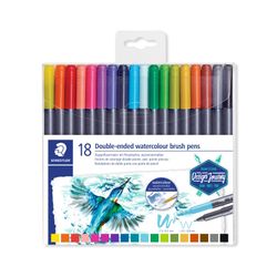 Staedtler Double Ended Watercolour Brush Pen 3001 Wallet 18