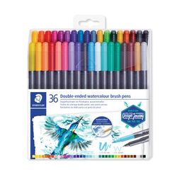 Staedtler Double Ended Watercolour Brush Pen 3001 Wallet 36