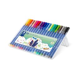 Staedtler Triplus Fibre Tip Colouring Markers 323 SB20 Assorted Wallet 20