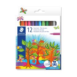 Staedtler Noris Club Fibre Tip Colouring Markers 325 C12 Assorted Wallet 12