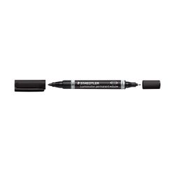 Staedtler 348 Permanent Twin Tip Marker Black Box 10