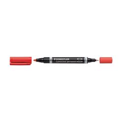 Staedtler 348 Permanent Twin Tip Marker Red Box 10