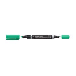 Staedtler 348 Permanent Twin Tip Marker Green Box 10