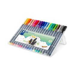 Staedtler Triplus Fineliner Pen Wallet Of 20 Assorted Colours 334 SB20