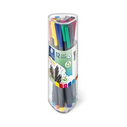 Staedtler Triplus Fineliner Pen Tub Of 12 Assorted Colours 334 PR12