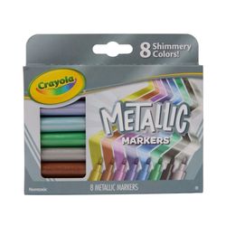 Crayola Colouring Markers 58 8628 Metallic Shimmery Assorted Pk8