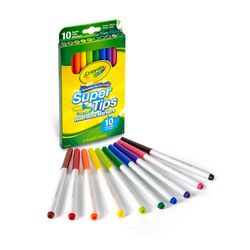 Crayola Washable Super Tip Markers Assorted Pack 10