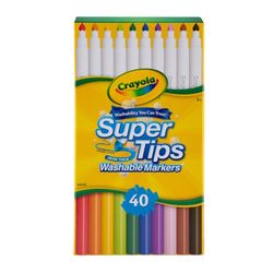 Crayola Washable Super Tip Markers Deskpack Assorted Pack 40
