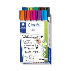 Staedtler Lumocolor 351 Whiteboard Marker Bullet Assorted Colours Box 10