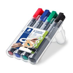 Staedtler 352 Permanent Marker Bullet Assorted Wallet of 4