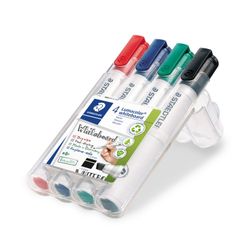 Staedtler Lumocolor 351B Whiteboard Marker Chisel Assorted Colours Wallet 4