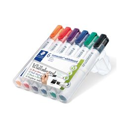 Staedtler Lumocolor 351B Whiteboard Marker Chisel Assorted Colours Wallet 6