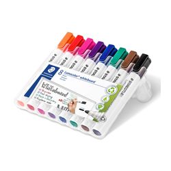 Staedtler Lumocolor 351 Whiteboard Marker Bullet Assorted Colours Wallet 8