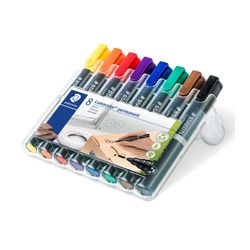 Staedtler 352 Permanent Marker Bullet Assorted Wallet of 8