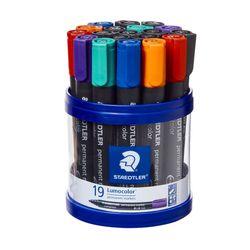 Staedtler 352 Permanent Marker Bullet Assorted Cup of 19