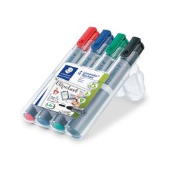 Staedtler Lumocolor Flipchart Marker Wallet Of 4 Assorted Colours 356 WP4