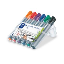 Staedtler Lumocolor Flipchart Marker Wallet Of 6 Assorted Colours 356 WP6