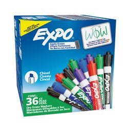 Expo Whiteboard Marker Chisel Assorted Box 36