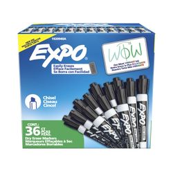 Expo Whiteboard Marker Chisel Black Box 36