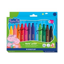 Staedtler Peppa Pig Noris Junior Coloured Fibre-tip Pens Box of 12