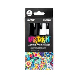 Kent Urban Paint Marker 6mm Nib Mono Set 4