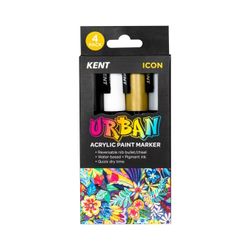 Kent Urban Paint Marker 6mm Nib Icon Set 4