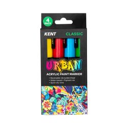 Kent Urban Paint Marker 6mm Nib Classic Set 4