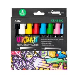 Kent Urban Paint Marker 6mm Nib Classic Set 8
