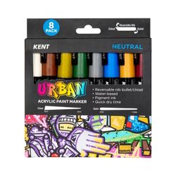 Kent Urban Paint Marker 6mm Nib Neutral Set 8
