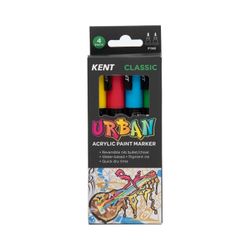 Kent Urban Paint Marker 3mm Nib Classic Set 4