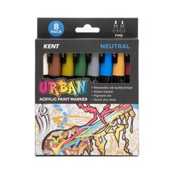 Kent Urban Paint Marker 3mm Nib Neutral Set 8