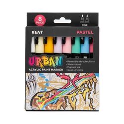 Kent Urban Paint Marker 3mm Nib Pastel Set 8