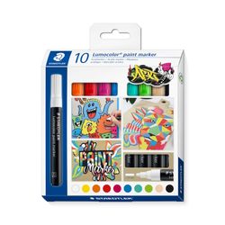 Staedtler Lumocolor 349 Paint Markers Assorted Pack 10