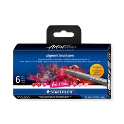 Staedtler Pigment Arts Brush Pen 371 Reds & Pinks 6 Pieces