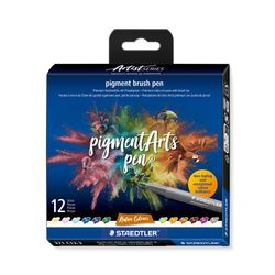 Staedtler Pigment Arts Brush Pen 371 Nature Colours 12 Pieces