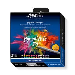 Staedtler Pigment Arts Brush Pen 371 Set 1 24 Assorted Colours