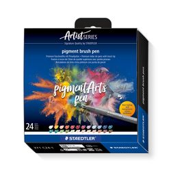 Staedtler Pigment Arts Brush Pen 371 Set 2 24 Assorted Colours