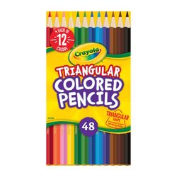 Crayola Triangular Coloured Pencils Deskpack Assorted Colours Pack 48