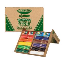 Crayola Coloured Pencils Triangular Classpack Assorted Colours Pack 240