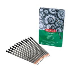 Derwent Academy Sketching Pencils Tin/12 6B, 5B, 4B, 3B, 2B, B, HB, H, 2H,3H, 4H &5H
