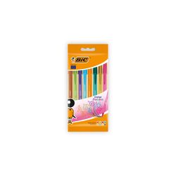 Bic Cristal Ballpoint Pen Medium Assorted Fashion Colours Pack 8