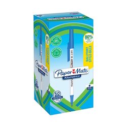 Paper Mate Kilometrico Ballpoint Pen Medium Blue Box 50