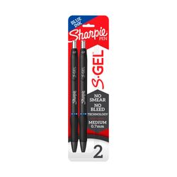 Sharpie S-Gel Retractable Pen 0.7mm Blue Pack 2