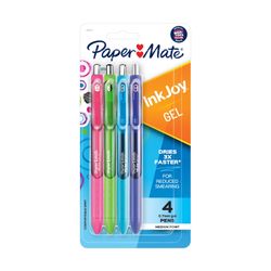 Paper Mate InkJoy Gel Pens 0.7mm Fashion Assorted Pack 4
