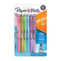 Paper Mate InkJoy Gel Pens 0.7mm Fashion Assorted Pack 6